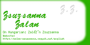 zsuzsanna zalan business card